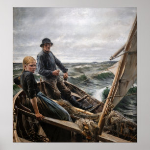 Albert Edelfelt - Op Zee Poster