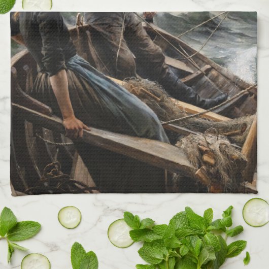 Albert Edelfelt - Op Zee Theedoek (Gevouwen)