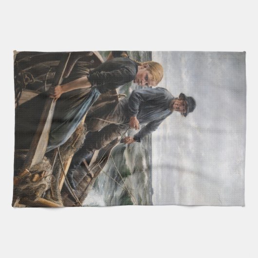 Albert Edelfelt - Op Zee Theedoek (Horizontaal)