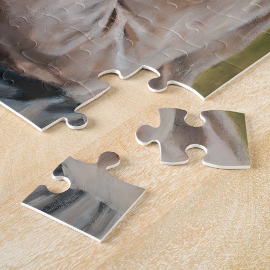 Albert Edelfelt - Oude vrouw met een plint mandje Legpuzzel (Zijkant)