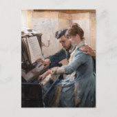 Albert Edelfelt - Piano spelen Briefkaart (Voorkant)