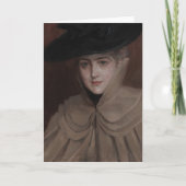Albert Edelfelt - Portret van een jonge vrouw Kaart (Voorkant)