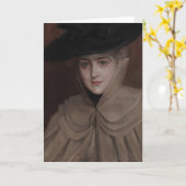 Albert Edelfelt - Portret van een jonge vrouw Kaart (Gele Bloem)