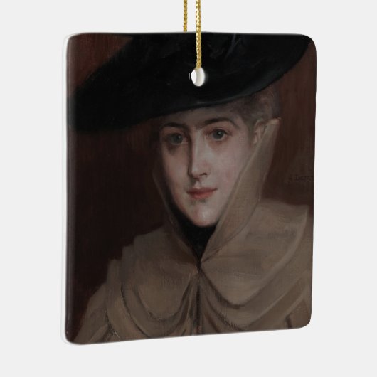 Albert Edelfelt - Portret van een jonge vrouw Keramisch Ornament (Rechts)