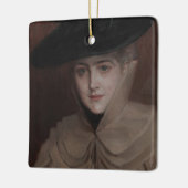 Albert Edelfelt - Portret van een jonge vrouw Keramisch Ornament (Links)