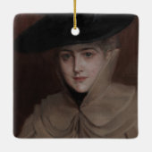 Albert Edelfelt - Portret van een jonge vrouw Keramisch Ornament (Achterkant)