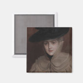 Albert Edelfelt - Portret van een jonge vrouw Magneet (Voorkant / Achterkant)
