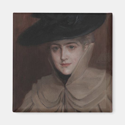 Albert Edelfelt - Portret van een jonge vrouw Magneet (Voorkant)