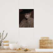 Albert Edelfelt - Portret van een jonge vrouw Poster (Keuken)