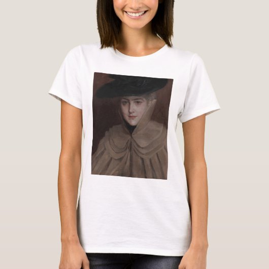 Albert Edelfelt - Portret van een jonge vrouw T-shirt (Voorkant)