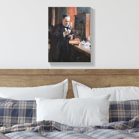 Albert Edelfelt - Portret van Louis Pasteur Canvas Afdruk (Insitu (Slaapkamer))
