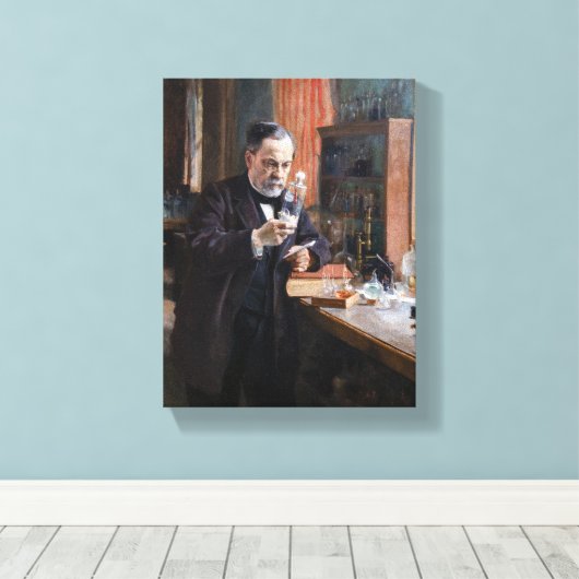 Albert Edelfelt - Portret van Louis Pasteur Canvas Afdruk (Insitu (Houten vloer))