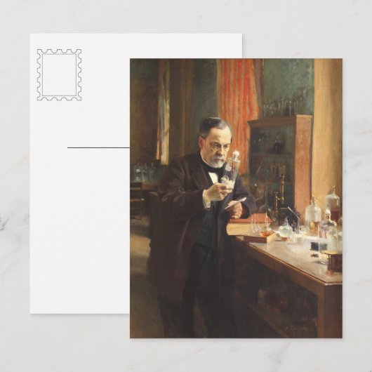 Albert Edelfelt, Portret van Louis Pasteur CC0044 Briefkaart (Voorkant / Achterkant)