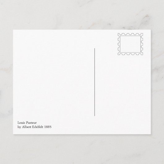 Albert Edelfelt, Portret van Louis Pasteur CC0044 Briefkaart (Achterkant)
