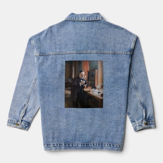 Albert Edelfelt - Portret van Louis Pasteur Denim Jacket (Achterkant)