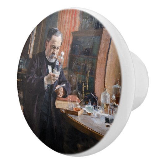 Albert Edelfelt - Portret van Louis Pasteur Keramische Knop (Rechts)