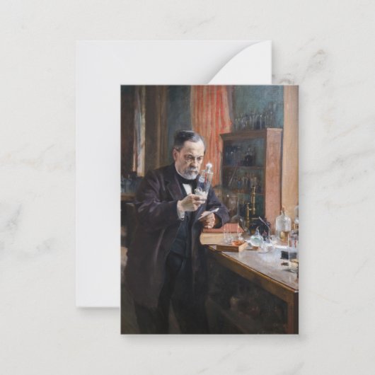 Albert Edelfelt - Portret van Louis Pasteur Notitiekaartje (Voorkant)