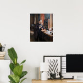 Albert Edelfelt - Portret van Louis Pasteur Poster (Thuiskantoor)