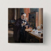Albert Edelfelt - Portret van Louis Pasteur Vierkante Button 5,1 Cm (Voorkant)