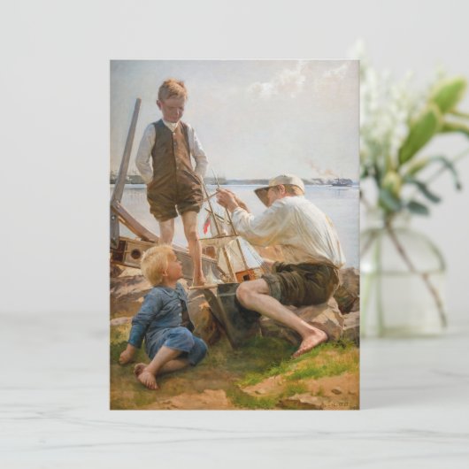 Albert Edelfelt - Scheepsbouwers Bedankkaart (Staand voorkant)