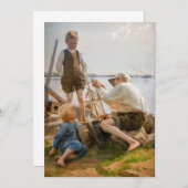 Albert Edelfelt - Scheepsbouwers Bedankkaart (Voorkant / Achterkant)