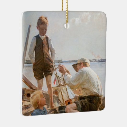 Albert Edelfelt - Scheepsbouwers Keramisch Ornament (Rechts)