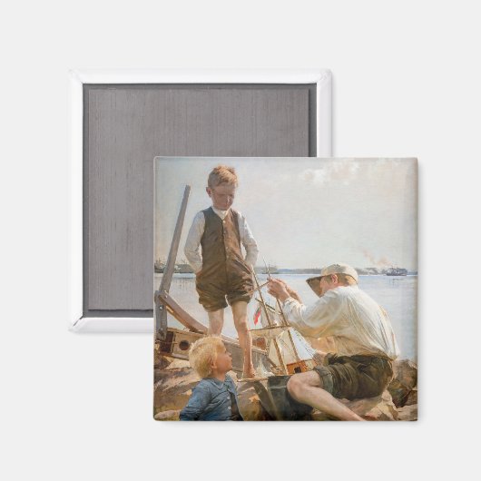 Albert Edelfelt - Scheepsbouwers Magneet (Voorkant / Achterkant)