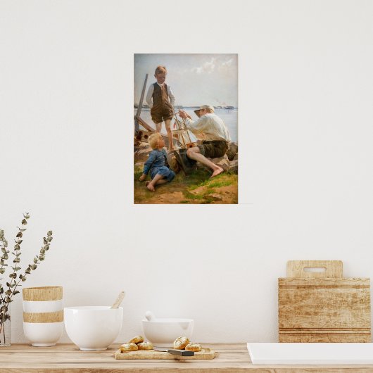 Albert Edelfelt - Scheepsbouwers Poster (Keuken)