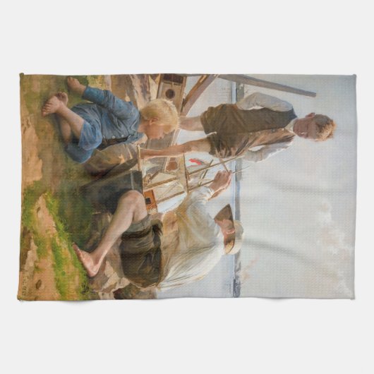 Albert Edelfelt - Scheepsbouwers Theedoek (Horizontaal)