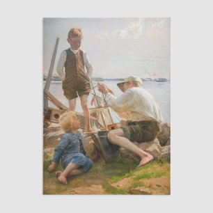 Albert Edelfelt - Scheepsbouwers Tissuepapier