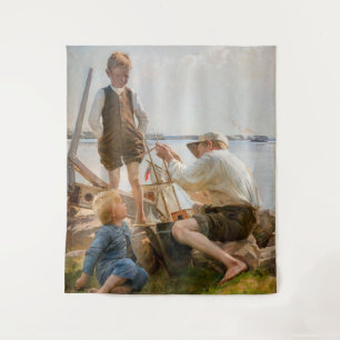 Albert Edelfelt - Scheepsbouwers Wandkleed