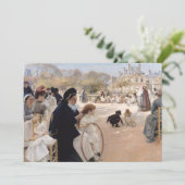 Albert Edelfelt - Tuinen van Luxembourg, Parijs Bedankkaart (Staand voorkant)