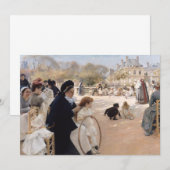 Albert Edelfelt - Tuinen van Luxemburg, Parijs Bedankkaart (Voorkant / Achterkant)