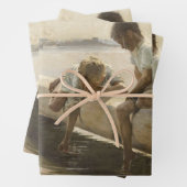 Albert Edelfelt - Twee jongens op een log Inpakpapier Vel (In situ)