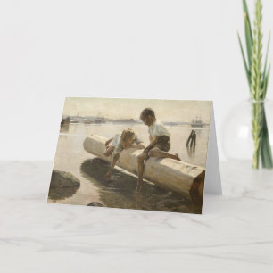 Albert Edelfelt - Twee jongens op een log Kaart