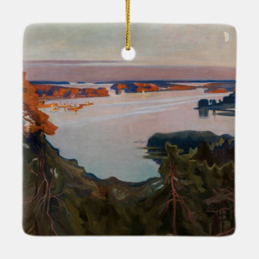 Albert Edelfelt - Uitzicht over Haikko Keramisch Ornament (Achterkant)