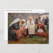 Albert Edelfelt - Vrouwen buiten de kerk Briefkaart (Voorkant / Achterkant)