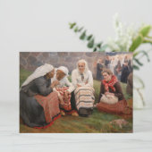 Albert Edelfelt - Vrouwen buiten de kerk Kaart (Staand voorkant)