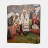 Albert Edelfelt - Vrouwen buiten de kerk Keramisch Ornament (Links)