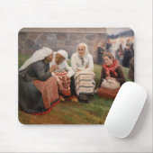 Albert Edelfelt - Vrouwen buiten de kerk Muismat (Met muis)