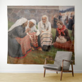 Albert Edelfelt - Vrouwen buiten de kerk Wandkleed (In Situ (horizontaal))