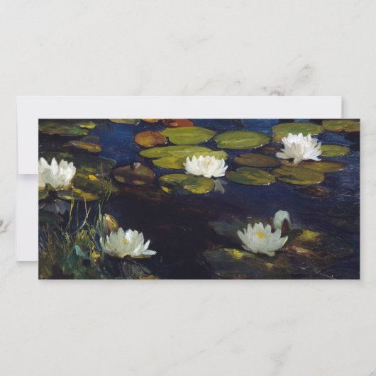 Albert Edelfelt - Water Lilies, Studie Bedankkaart (Voorkant)