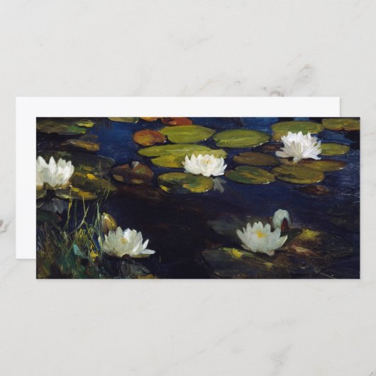 Albert Edelfelt - Water Lilies, Studie Bedankkaart (Voorkant / Achterkant)
