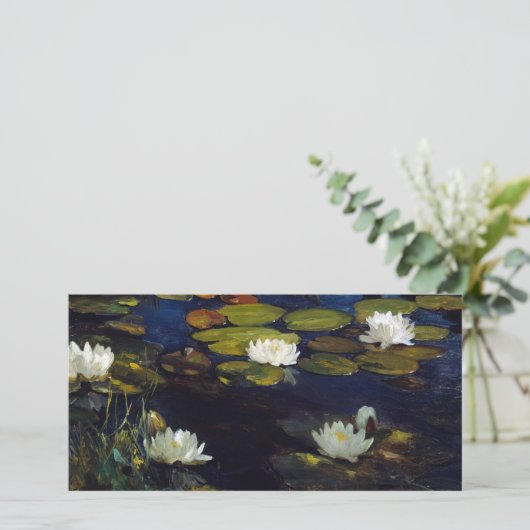 Albert Edelfelt - Water Lilies, Studie Bedankkaart (Staand voorkant)