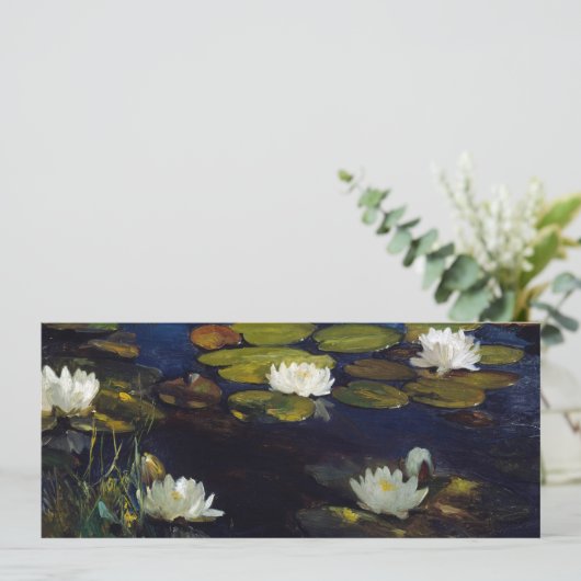 Albert Edelfelt - Water Lilies, Studie Kaart (Staand voorkant)