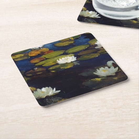 Albert Edelfelt - Water Lilies, Studie Kartonnen Onderzetters (Schuin)