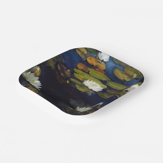Albert Edelfelt - Water Lilies, Studie Papieren Bordje (Gebogen)