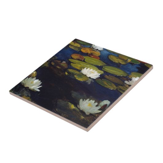 Albert Edelfelt - Water Lilies, Studie Tegeltje (Zijkant)