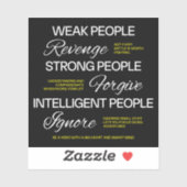 Albert Einstein Citaat Minimalistische Typografie  Sticker (Vel)