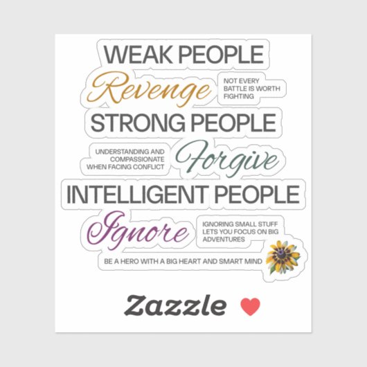 Albert Einstein Motivational Quote Typography Sticker (Vel)